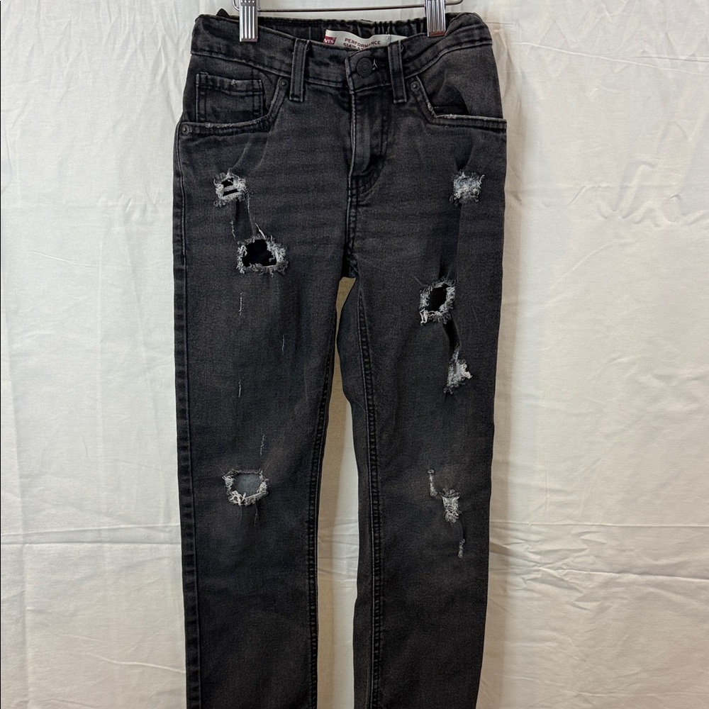 Levi's Kids Black Distressed Jeans